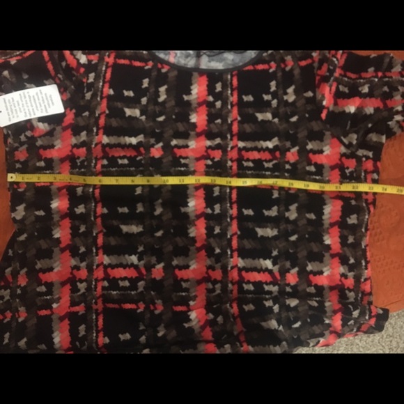 NWT 18W Tiana B Black, grey , coral shift dress - Picture 8 of 8